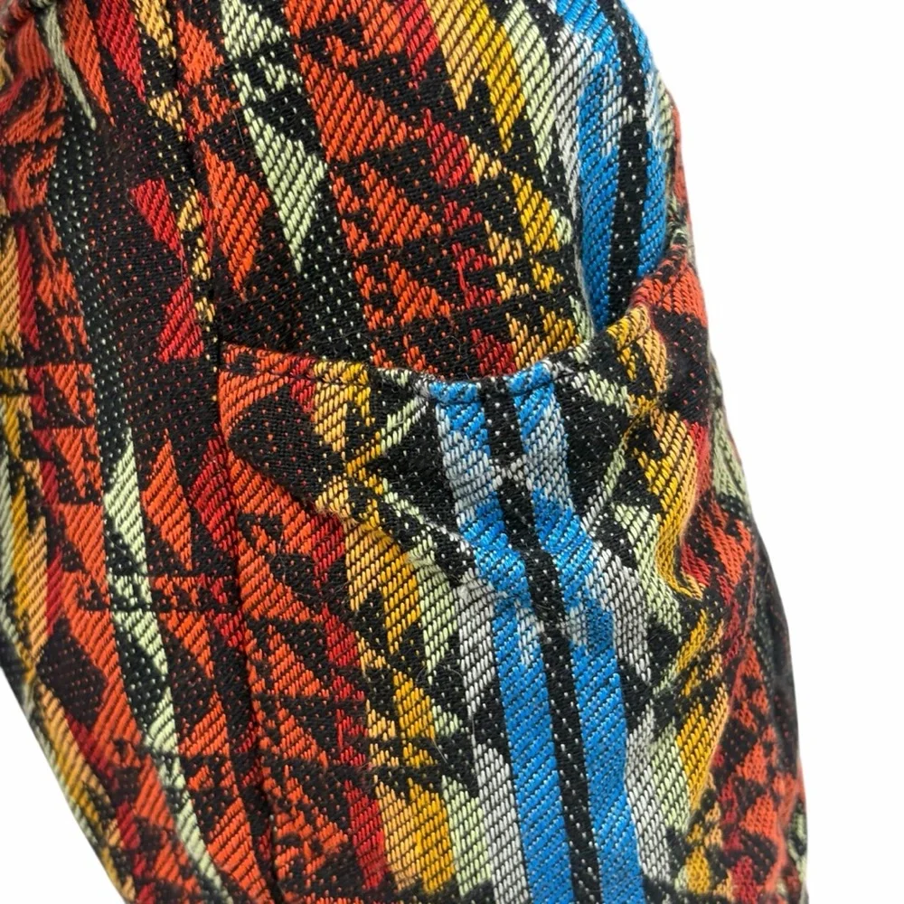 Southwestern Aztec Native American Print Tapestry Hobo Bag - Like New